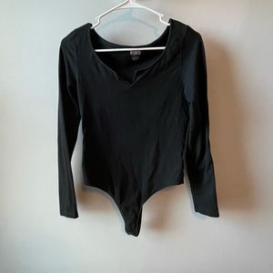 PINK | black body suit